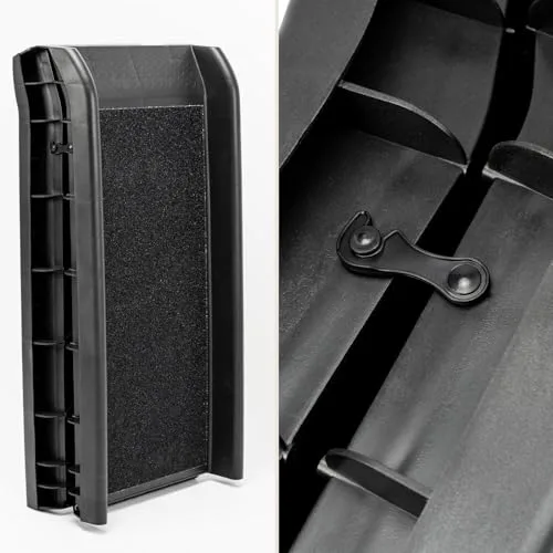 lionto Rampa Plegable para Perros y Coche, hasta 90 kg, 156 x 40 cm, Negro, Superficie antideslizante, estructura estable y diseño plegable para facilitar el acceso al coche foto 4
