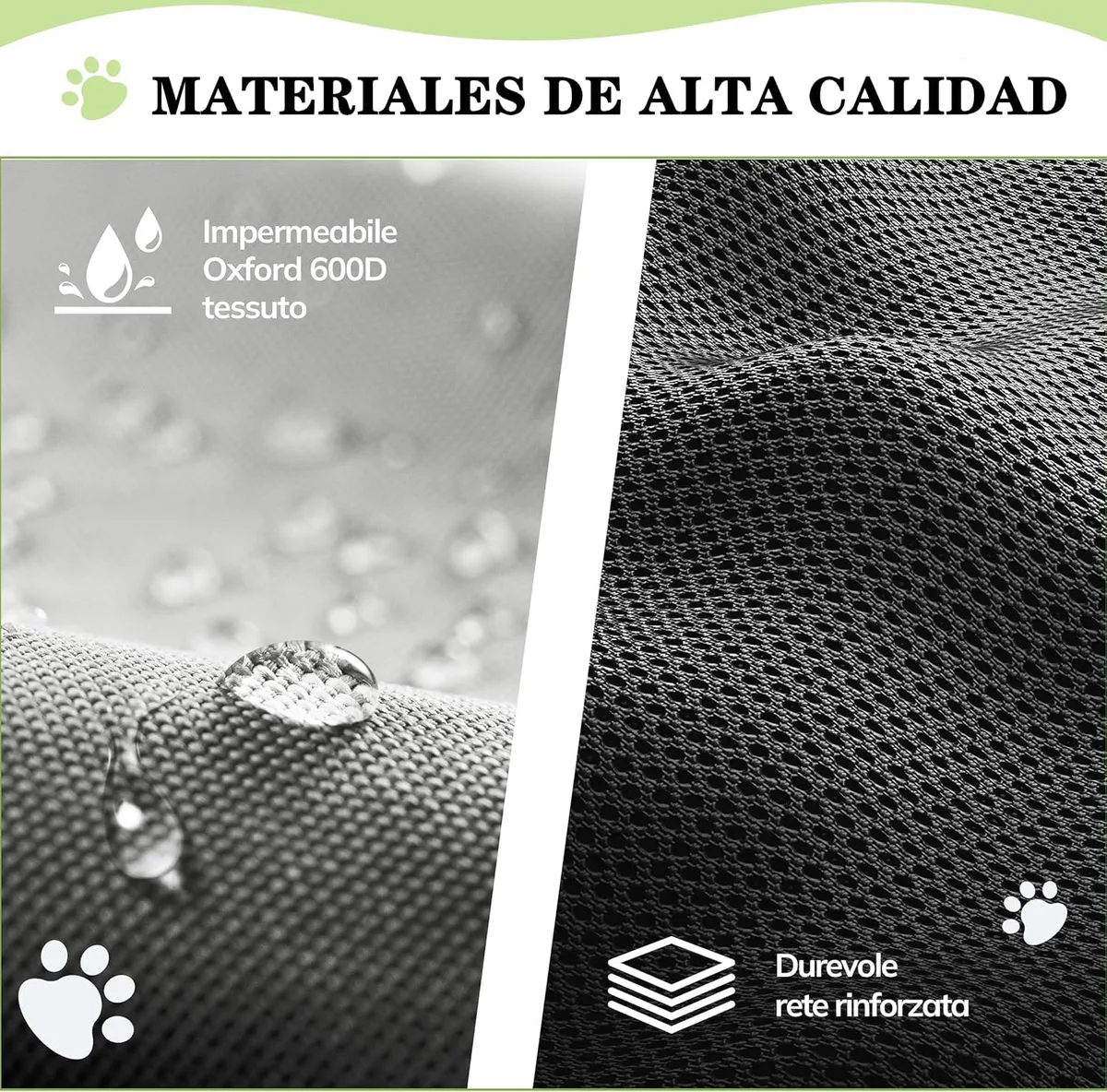 morpilot Transportín Perro Gato, Bolsa Transporte Transpirable para Mascotas, Portador de Viaje con Correa de Hombro Ajustable, con Colchón Suave y Tazón (60 x 42 x 42 cm) foto 5