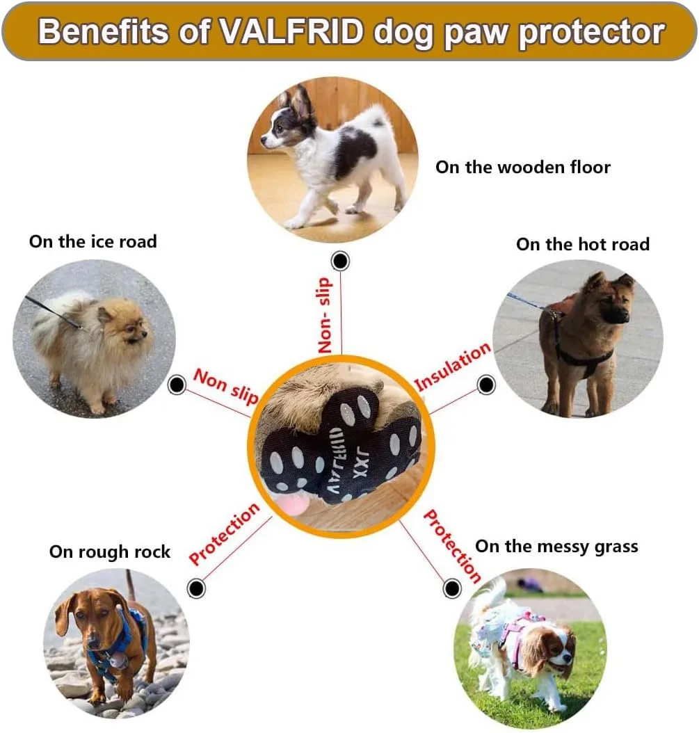 VALFRID Protector de Patas para Perro, Antideslizante en Suelos de Madera, Autoadhesivo, Control de tracción, Almohadillas de Repuesto, 24 Piezas XXL foto 3