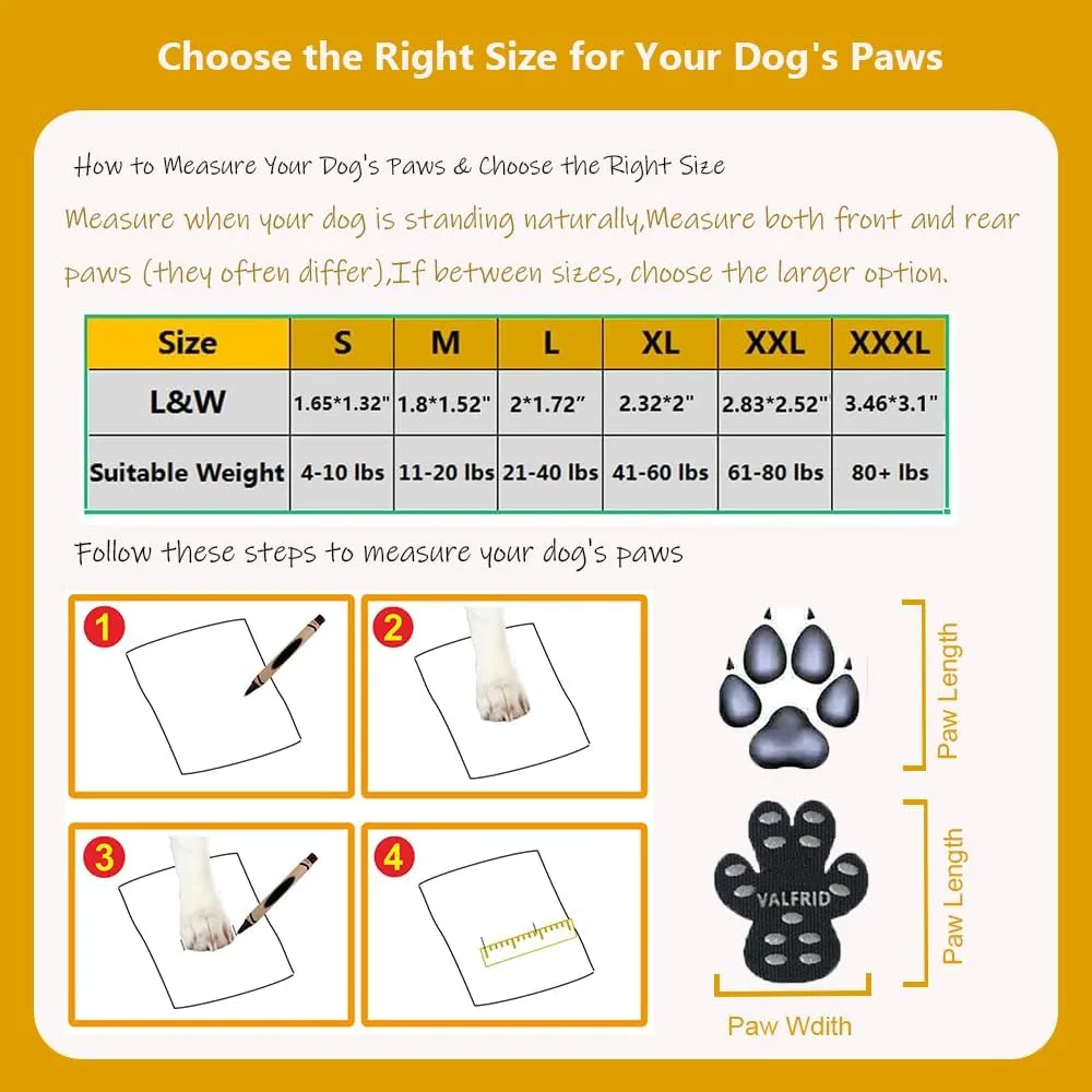 VALFRID Almohadillas Protectoras para Patas de Perro, Agarres Antideslizantes para Suelos de Madera Dura, Control de Tracción, 60 Piezas XXL foto 1