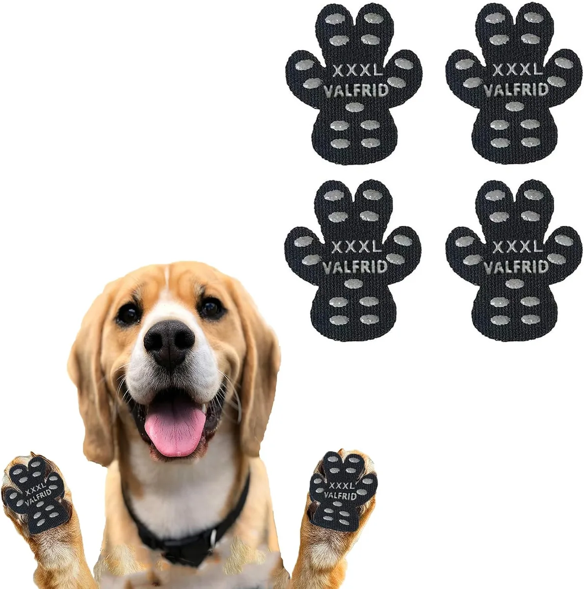 VALFRID Almohadillas Protectoras para Patas de Perro, Agarres Antideslizantes para Suelos de Madera Dura, Control de Tracción, 60 Piezas XXL foto 7